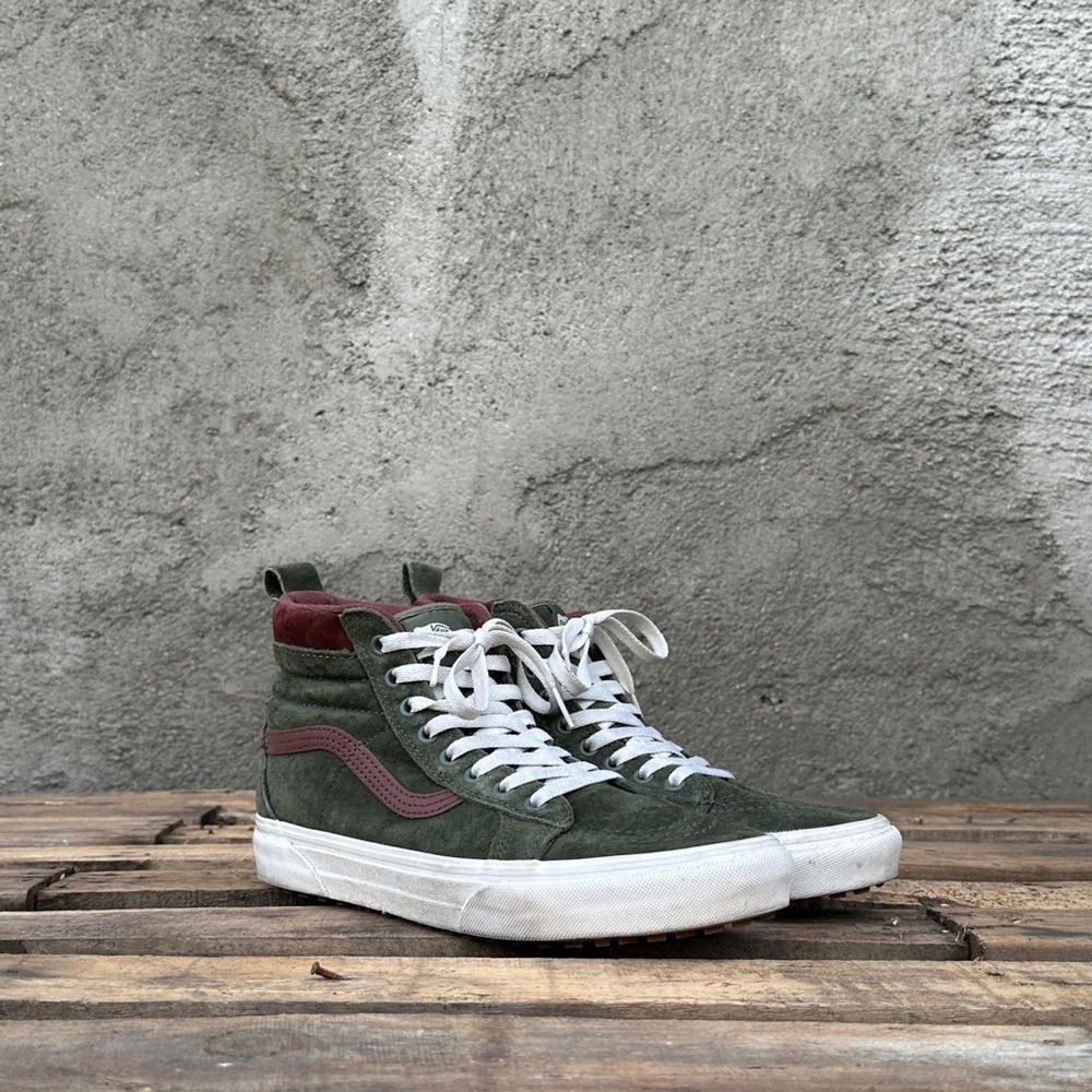 Vans Sk8-hi Top green suede🛹